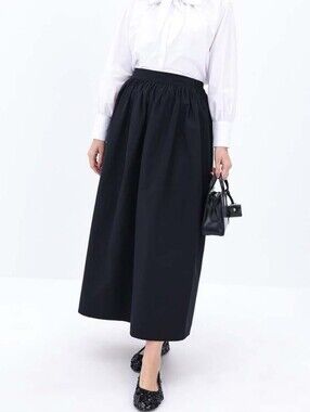 AllDay Women's Maxi Skirt Black EU 42 US Large Boho Gorpcore Whimsigoth Hippie